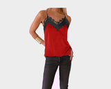 Rouge Italian Lace Spaghetti Strap Tank Top - The Roma Di Moda