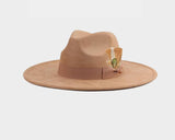 Rust Copper Faux Wool Panama Style Hat - The St. Moritz