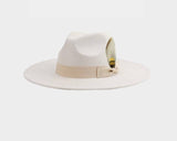 Blanc Cassé Faux Wool Panama Style Hat - The Courchevel