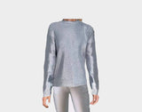 Metallic Silver Knit Sweater Top  - The Roma Argento