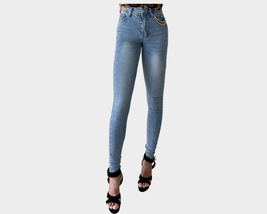 Light Washed Blue Denim Jeans - The Milano