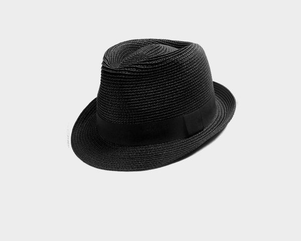 Black Short Brim Fedora Hat - The St.Tropez